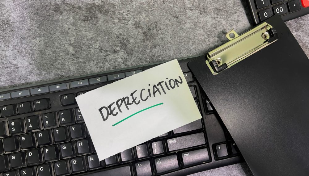 Concept,Of,Depreciation,Write,On,Sticky,Notes,Isolated,On,Wooden