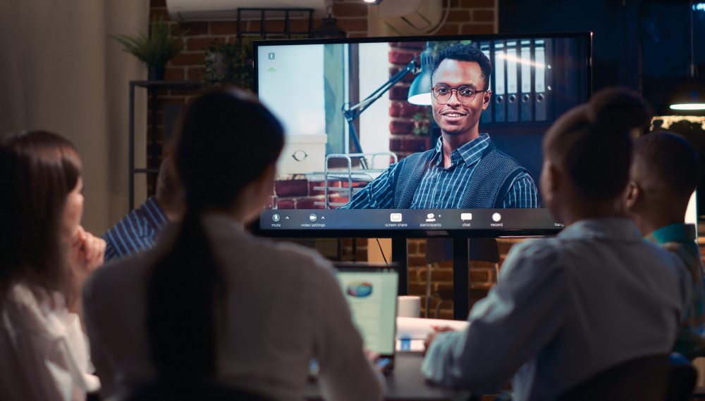 Remote,Team,Leader,Listening,To,Employees,Report,In,Videocall,,Diverse Remote,Team,Leader,Listening,To,Employees,Report,In,Videocall,,Diverse