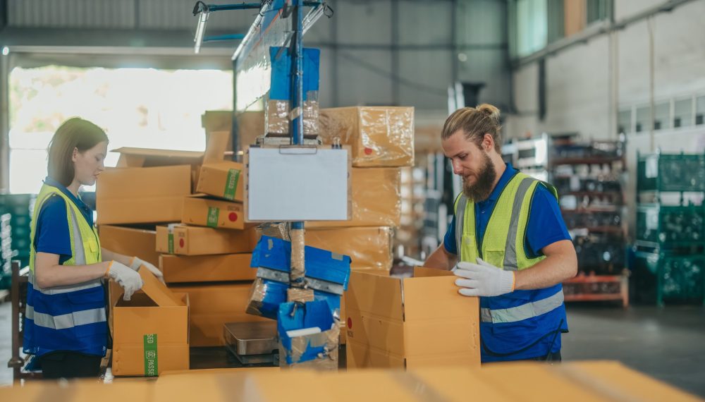 Warehouse,Workers,Organize,Goods,By,Size,,Shape,,Category.,Handle,Customer
