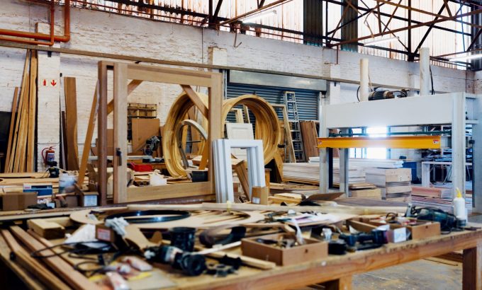Woodworking,,Machine,And,Tools,In,Factory,,Manufacturing,And,Material,With